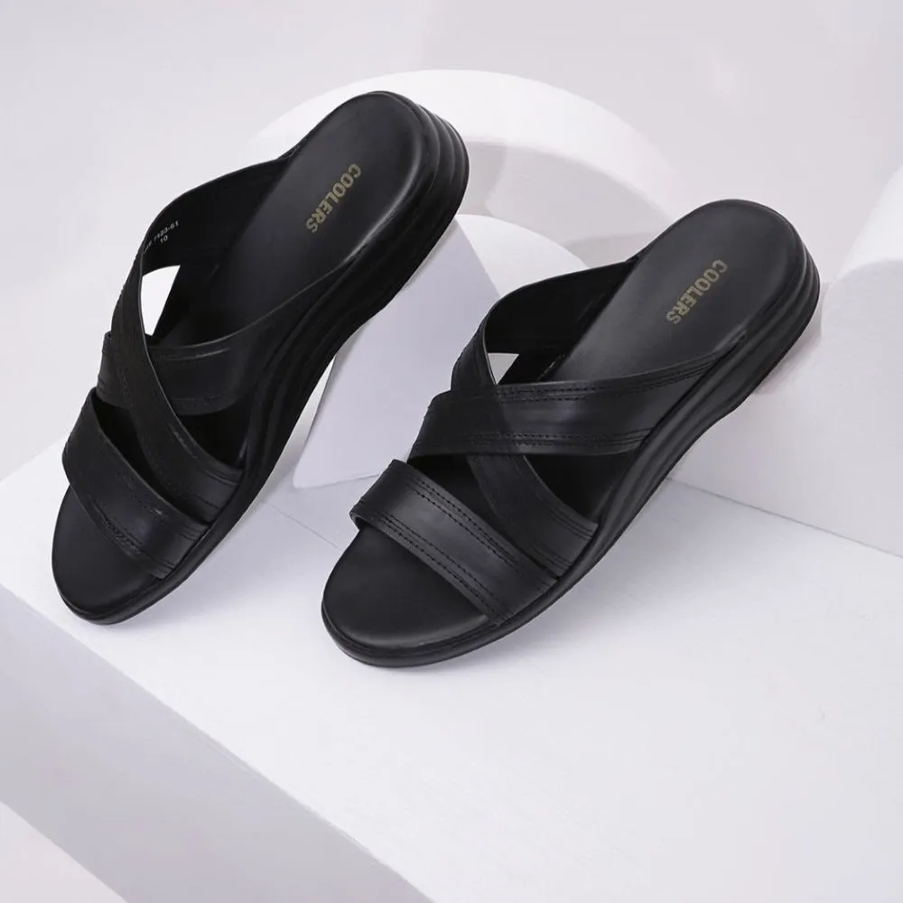 Liberty Coolers Bequeme Schwarze Hausschuhe Für Herren 7123-61