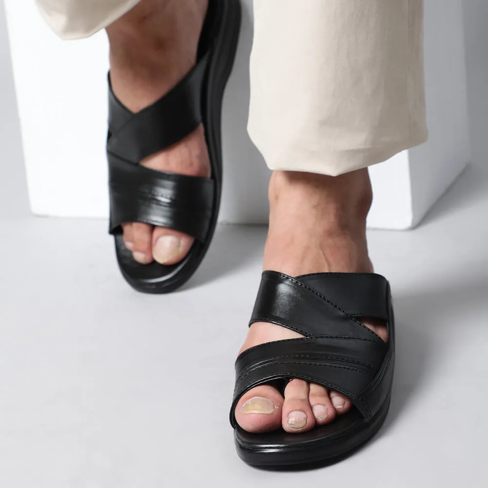 Liberty Coolers Bequeme Schwarze Hausschuhe Für Herren 7123-79