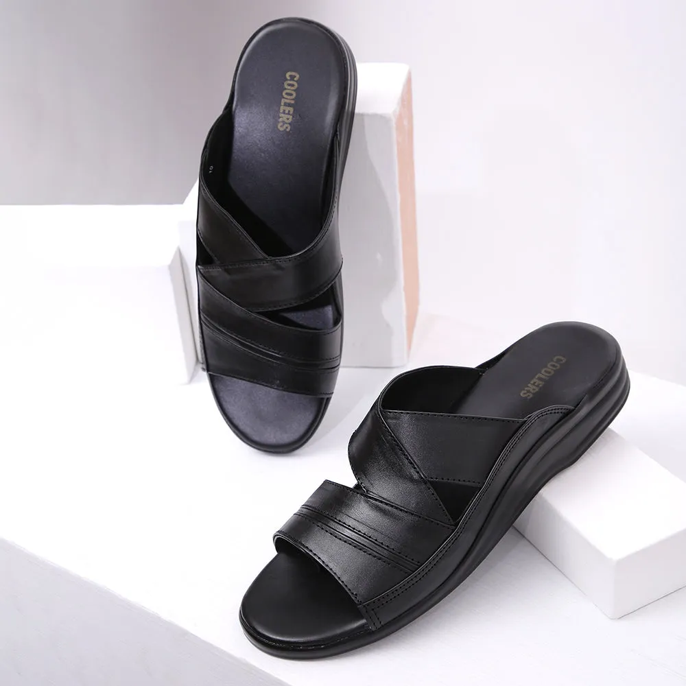 Liberty Coolers Bequeme Schwarze Hausschuhe Für Herren 7123-79