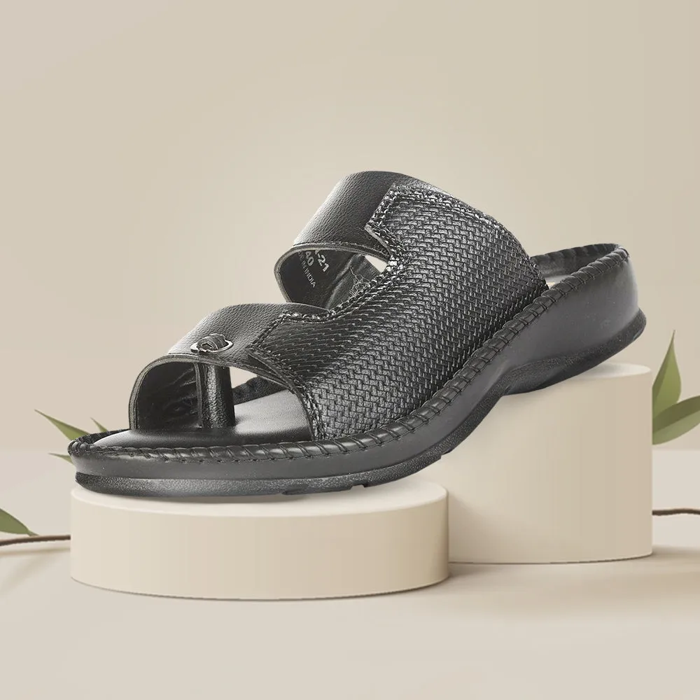 Liberty Coolers Bequeme Hausschuhe Für Herren AVN-21 (Schwarz)