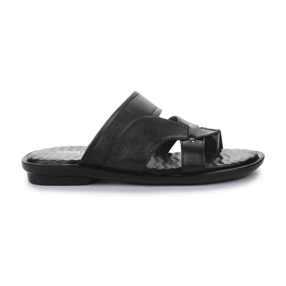 Liberty Coolers Bequeme Schwarze Hausschuhe Für Herren TRL-113