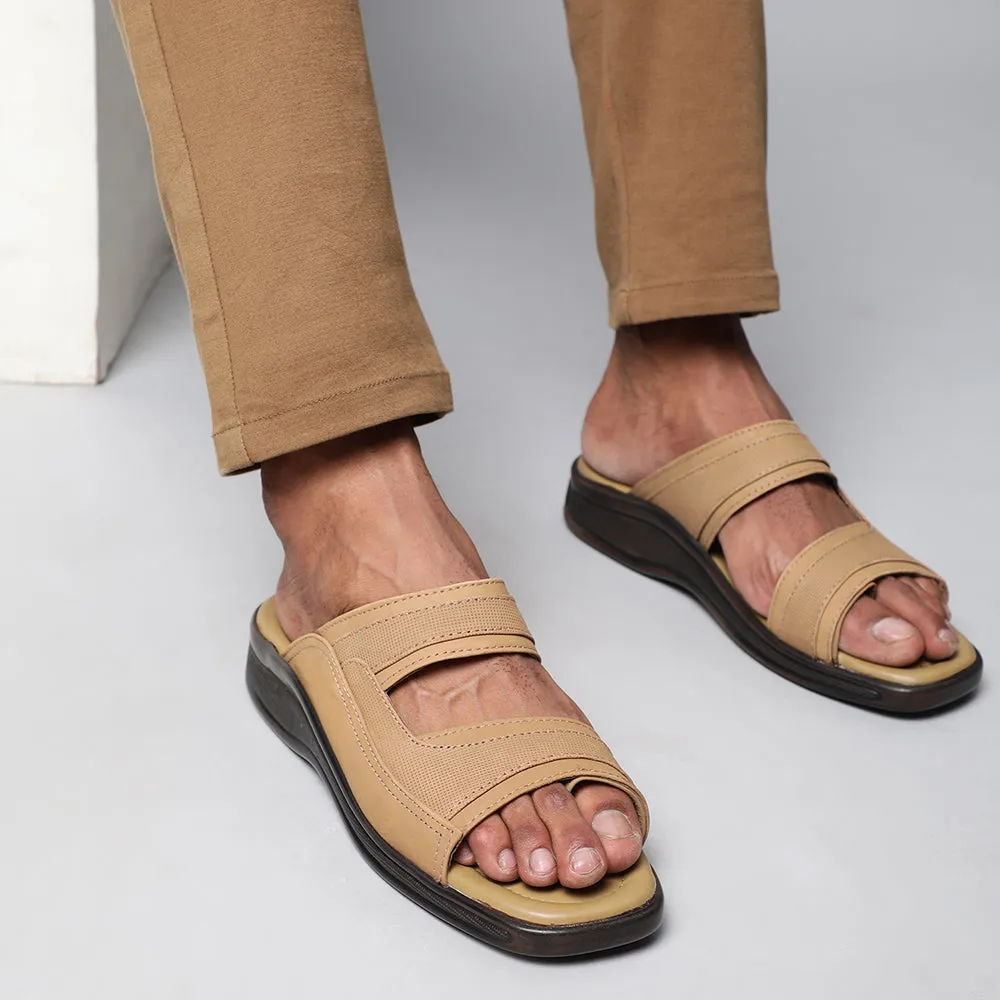 Bequeme braune Hausschuhe für Herren 2050-01 von Liberty