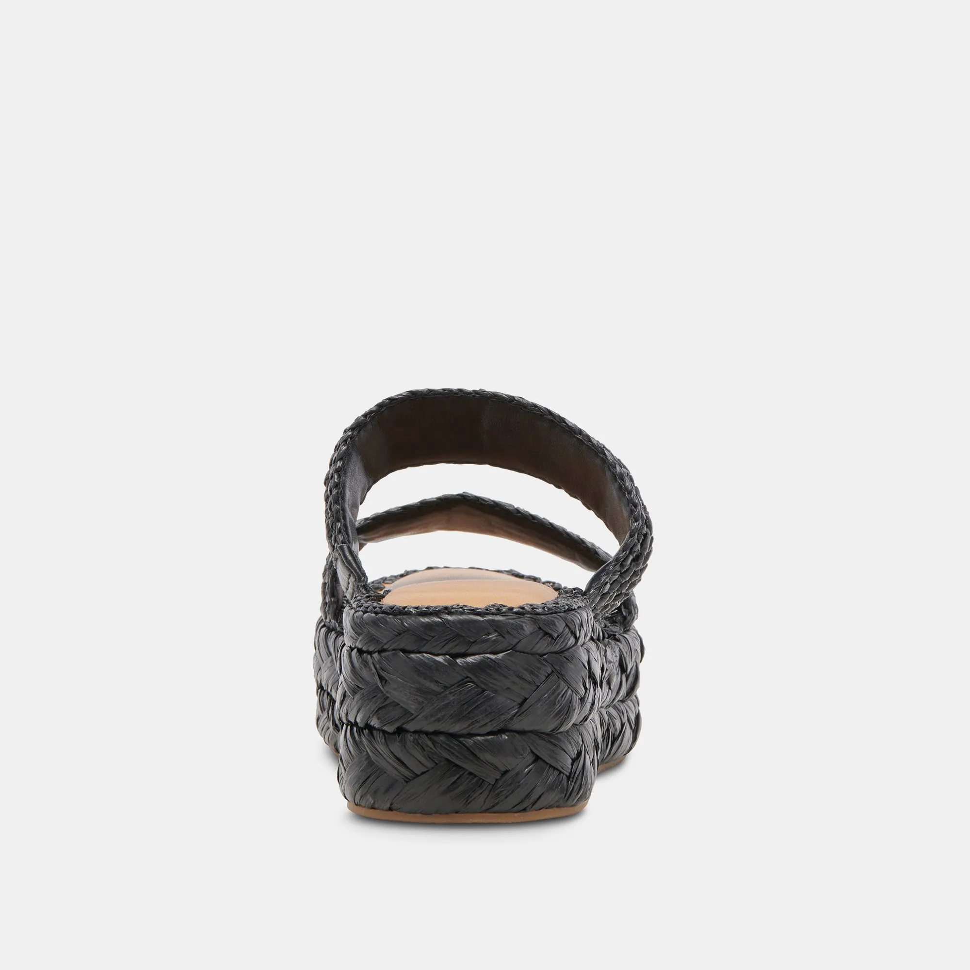 CORLA SANDALEN ONYX RAFFIA