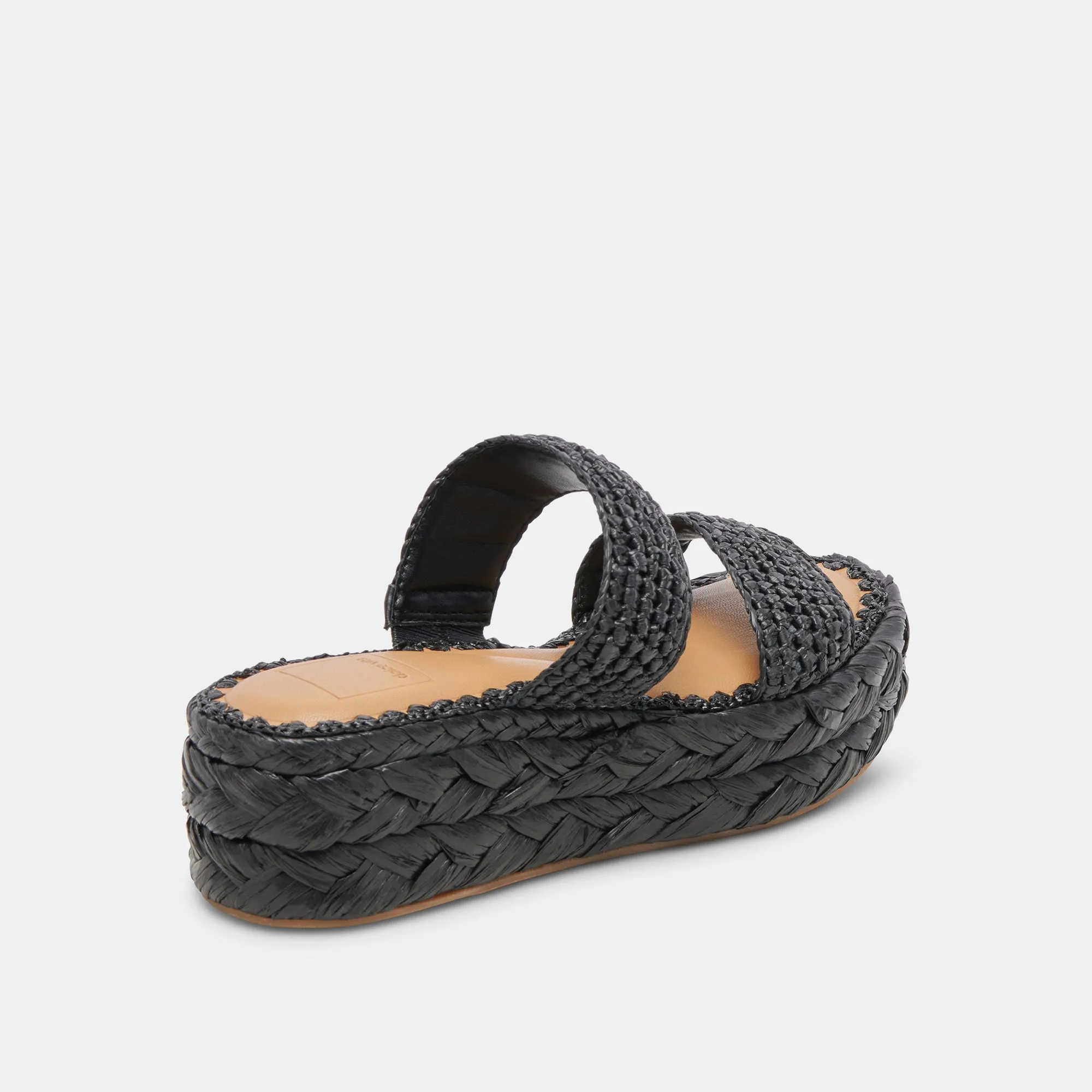 CORLA SANDALEN ONYX RAFFIA