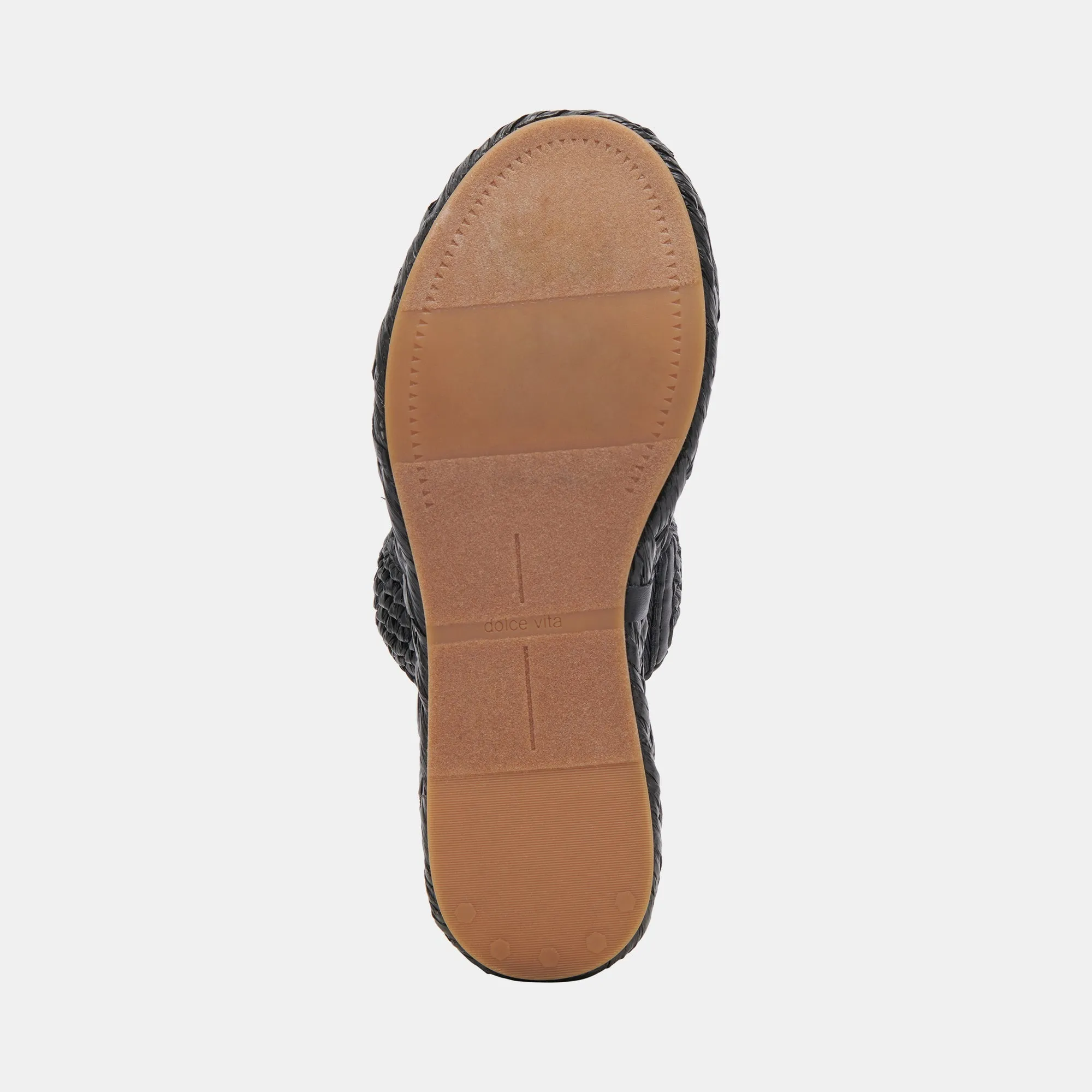 CORLA SANDALEN ONYX RAFFIA