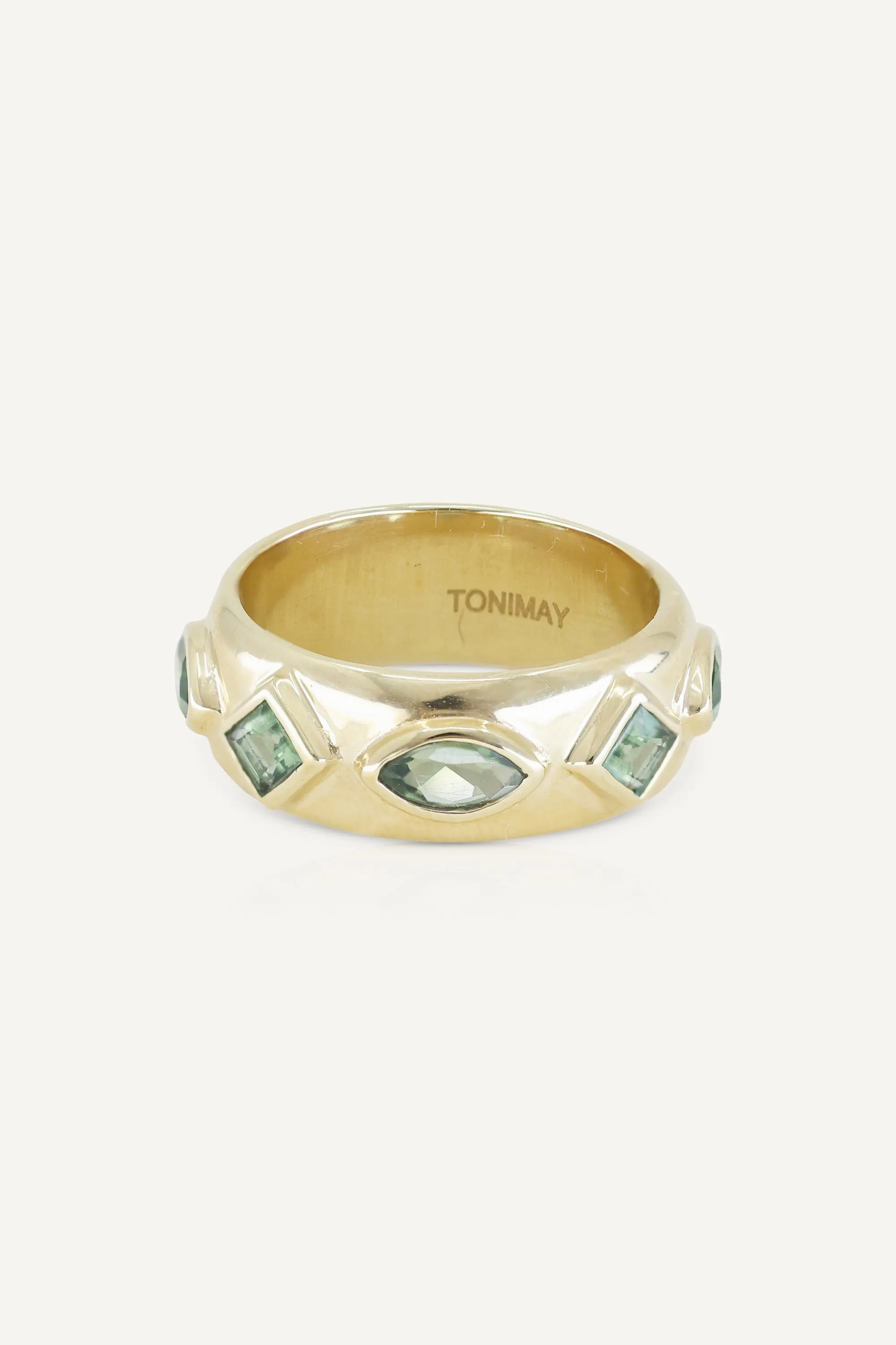 Coronet Apatite Gold Ring