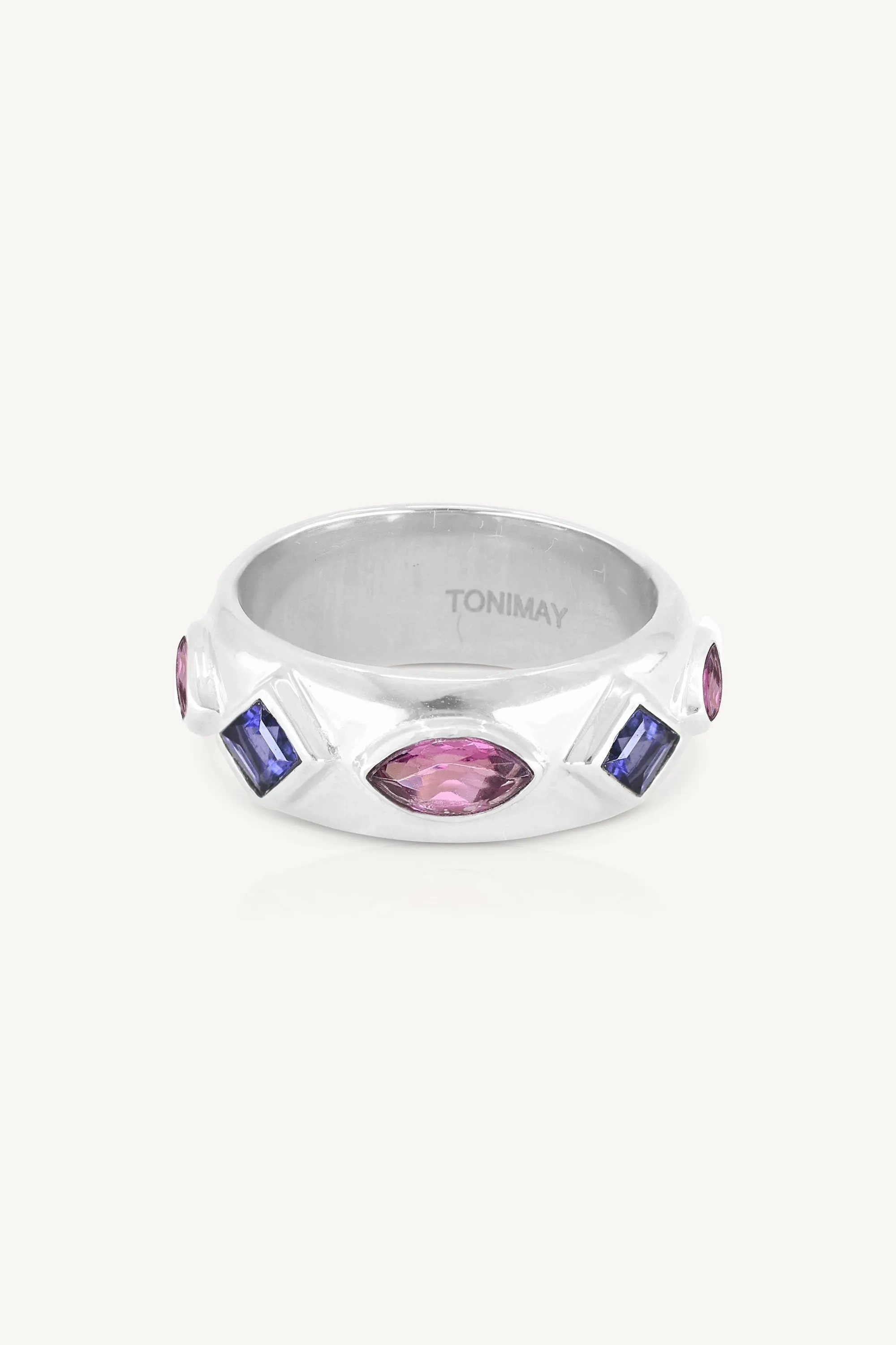 Coronet Iolite &amp; Rhodolite Silver Ring