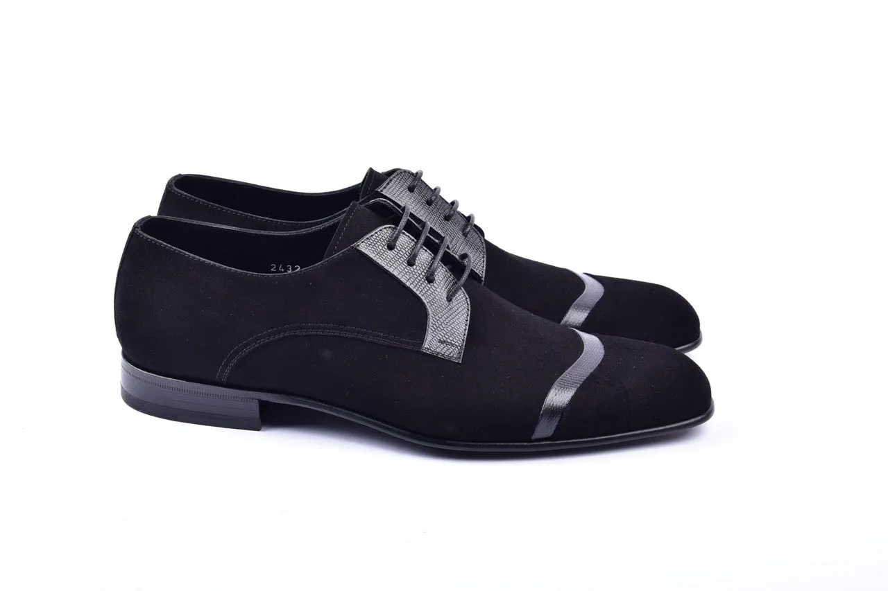 Corrente 2432 Wildleder Schnürschuhe - Schwarz