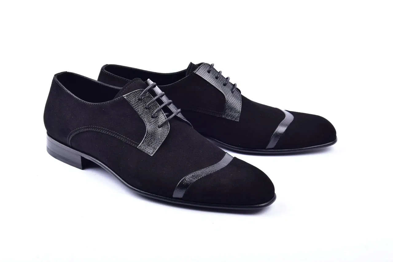 Corrente 2432 Wildleder Schnürschuhe - Schwarz