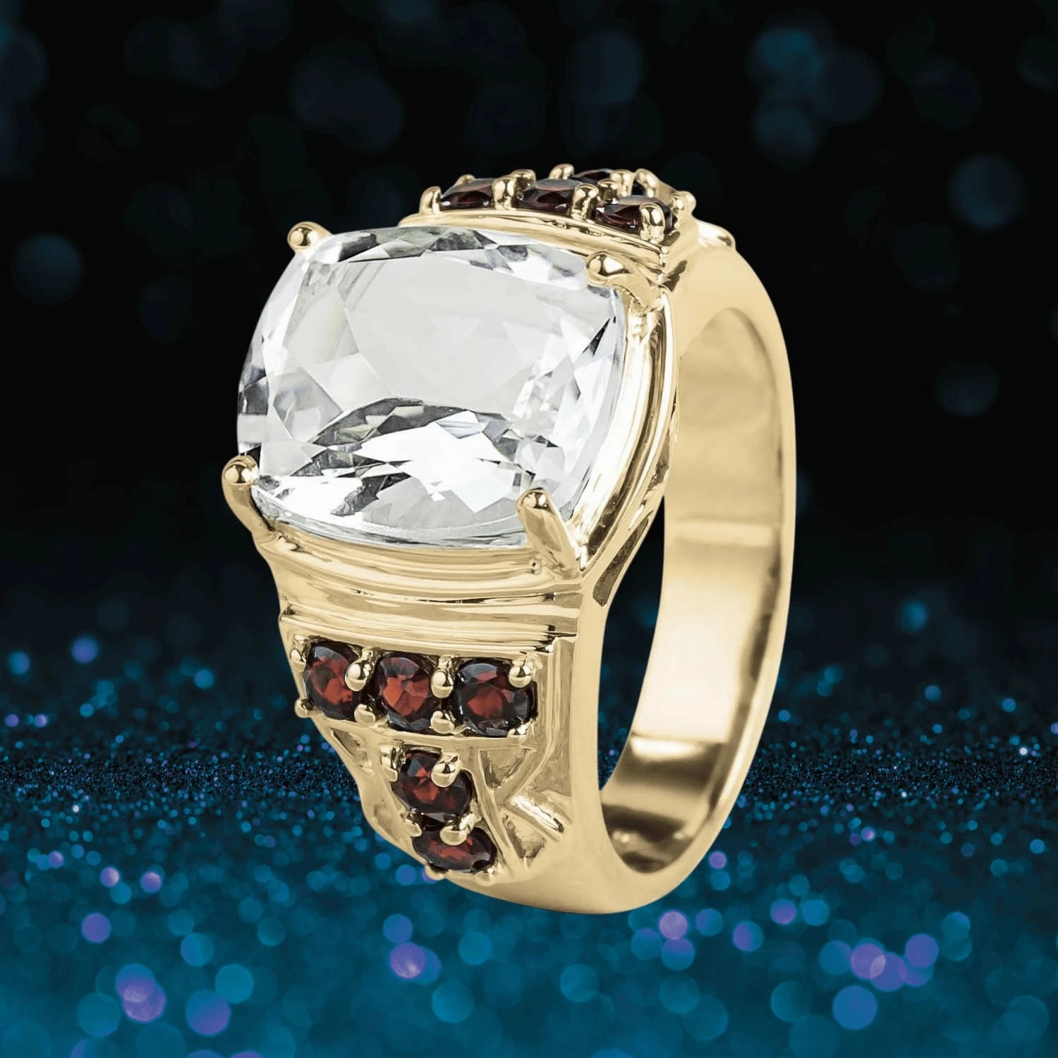 Cosmic White Men's Ring