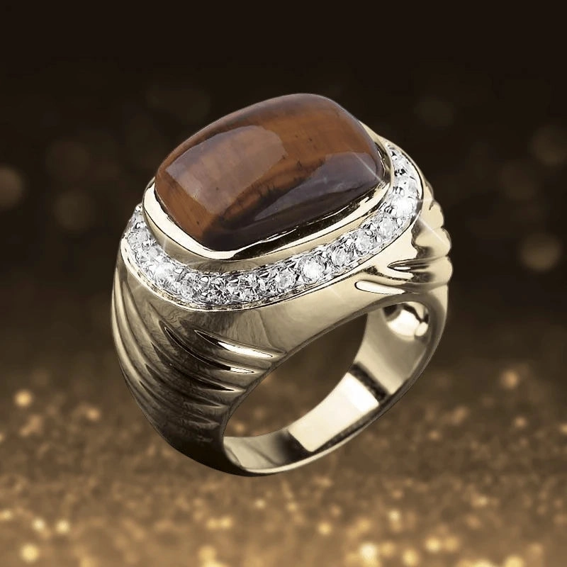 Cougar Tigers Eye Ring
