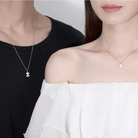 Couple Fashion Sterling Silver Necklace 