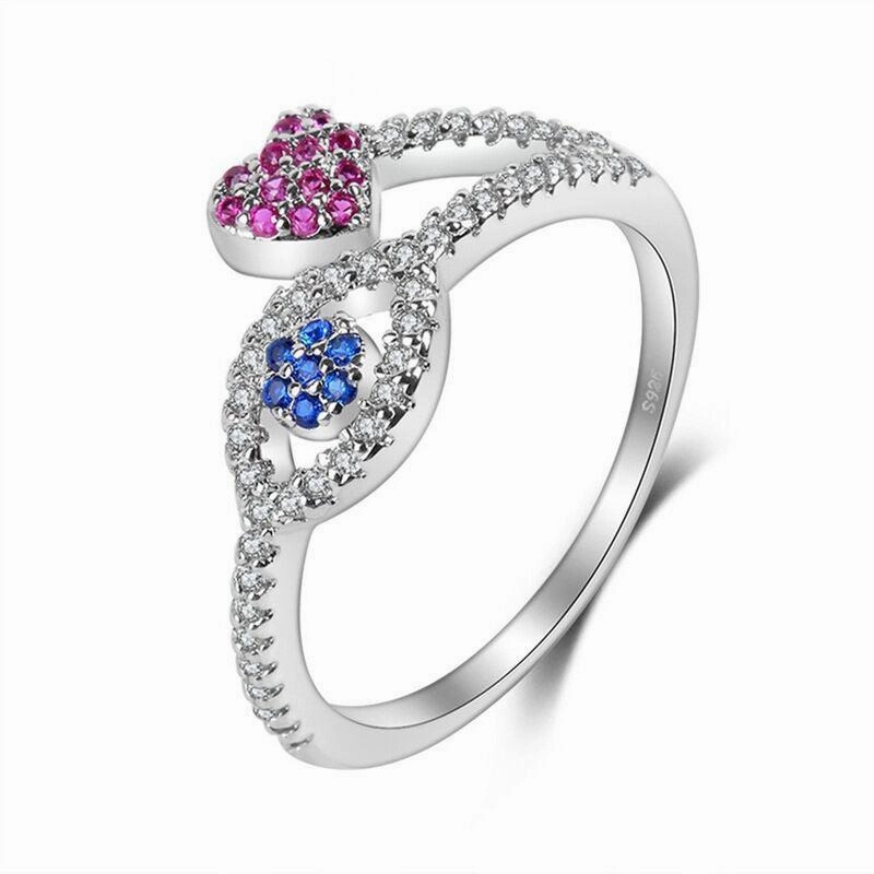Creative Personalized Inlaid Zirconia Devil's Eye Ring