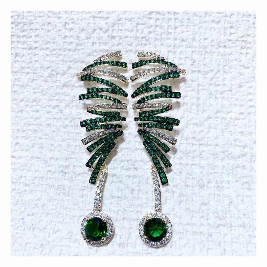 Creative Three-dimensional Color Line Geometric Earrings