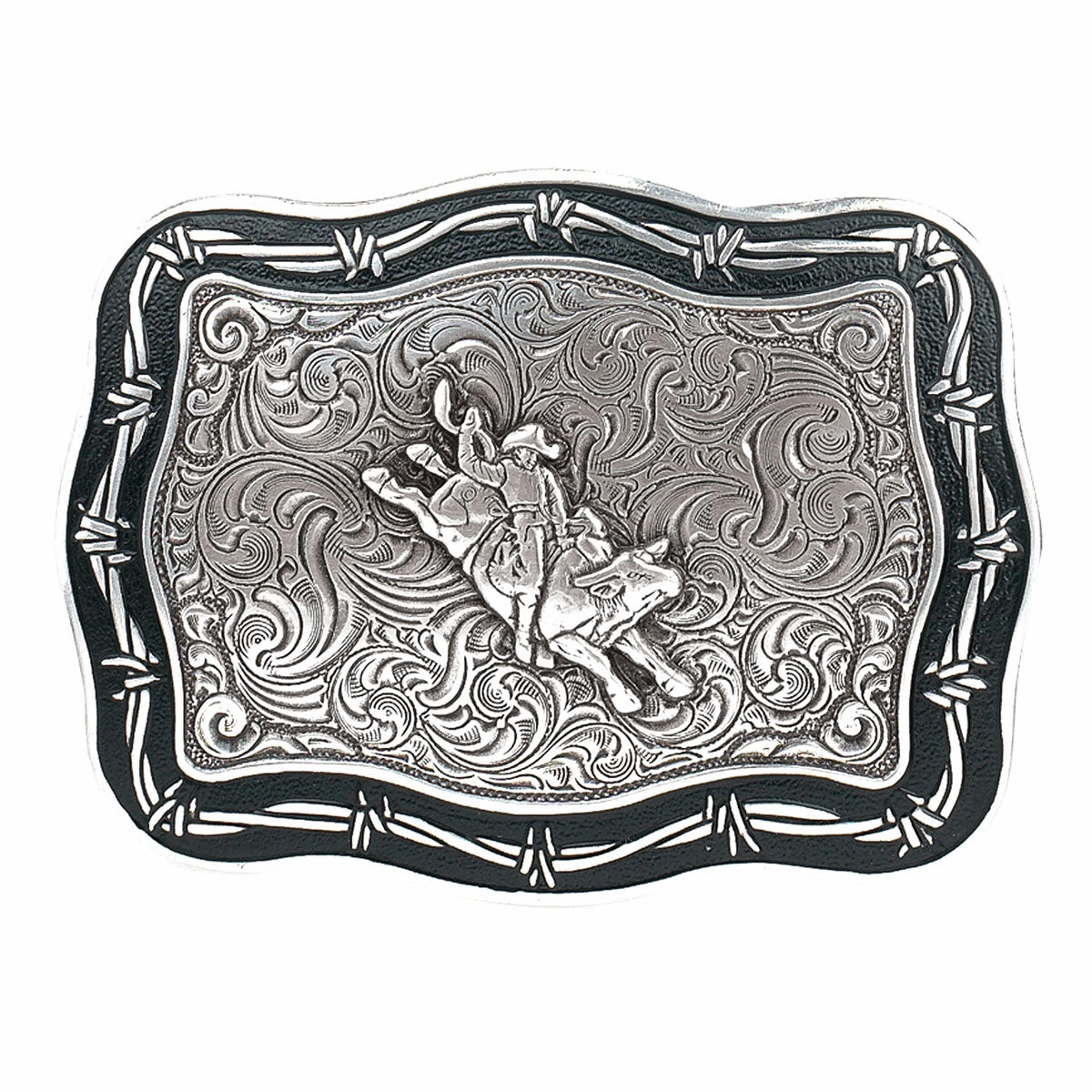 Crumrine Bull Rider Belt Buckle texture-rose-gold  