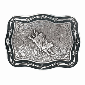Crumrine Bull Rider Belt Buckle texture-rose-gold  