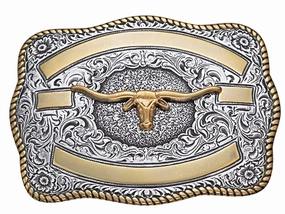 Crumrine Longhorn Belt Buckle texture-rose-gold  
