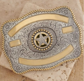 Crumrine Texas Star Belt Buckle texture-rose-gold  