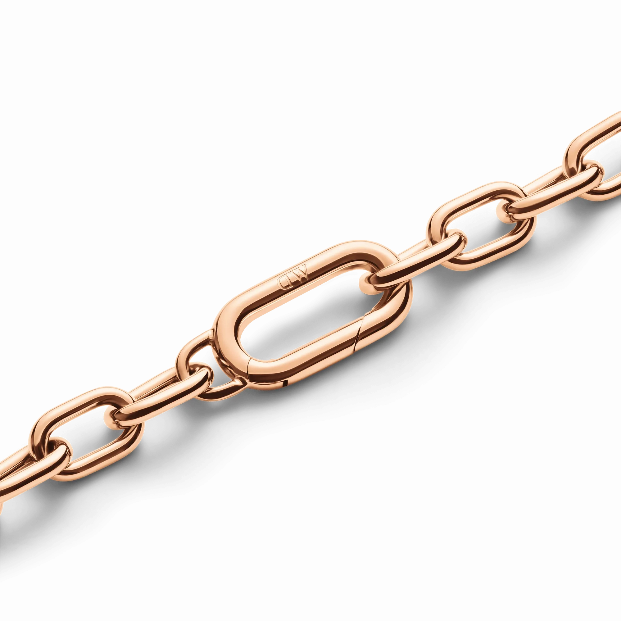 Crystal Link Necklace Rose Gold