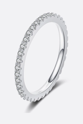 Curious Time 925 Sterling Silver Moissanite Ring 