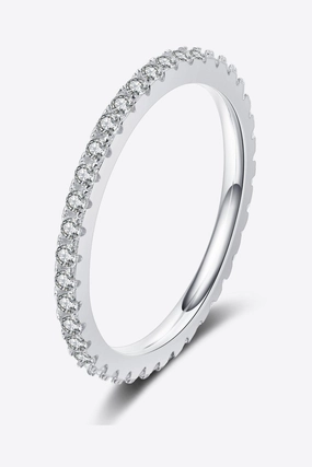 Curious Time 925 Sterling Silver Moissanite Ring 