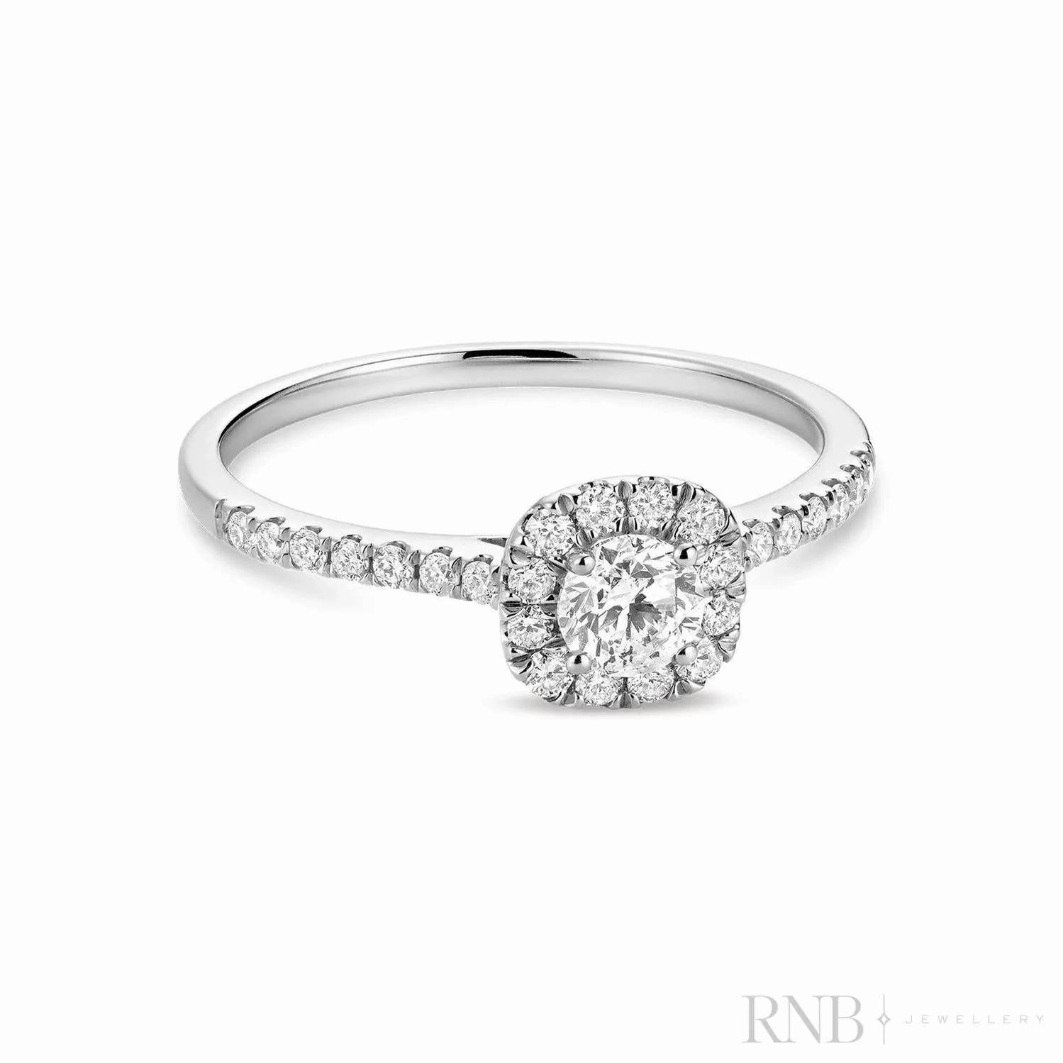 Cushion Diamond Halo Ring