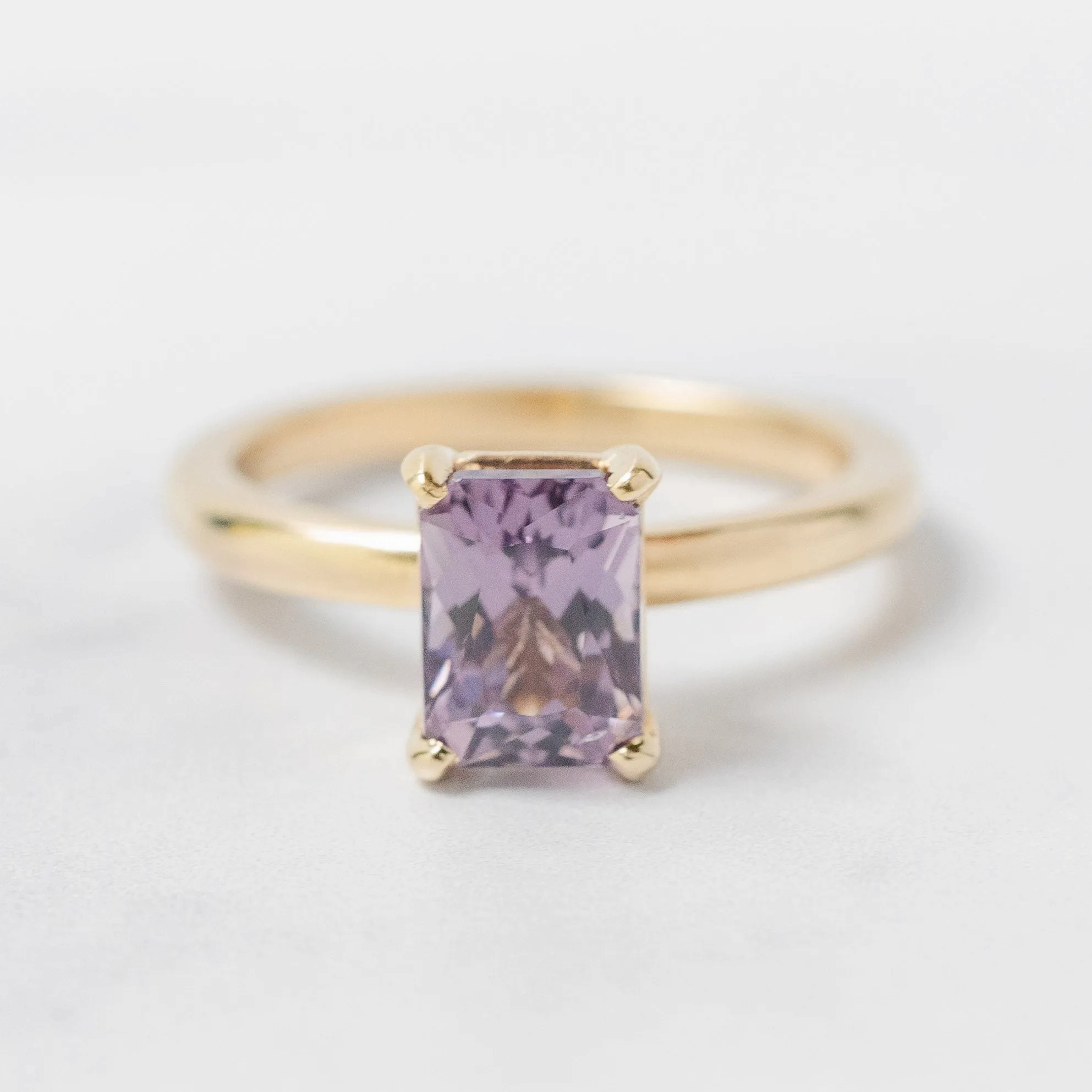 Cypress Ring - Purple Spinel in 14k Yellow Gold