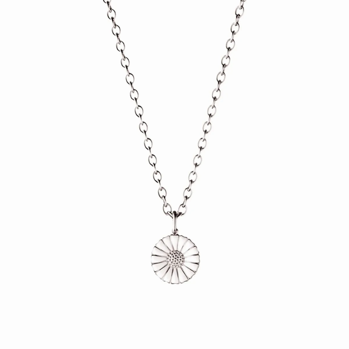 Daisy 11 mm. Silver Necklace