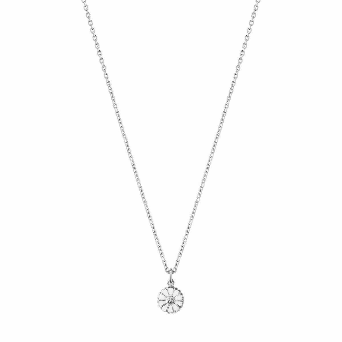 Daisy 7 mm. Silver Necklace