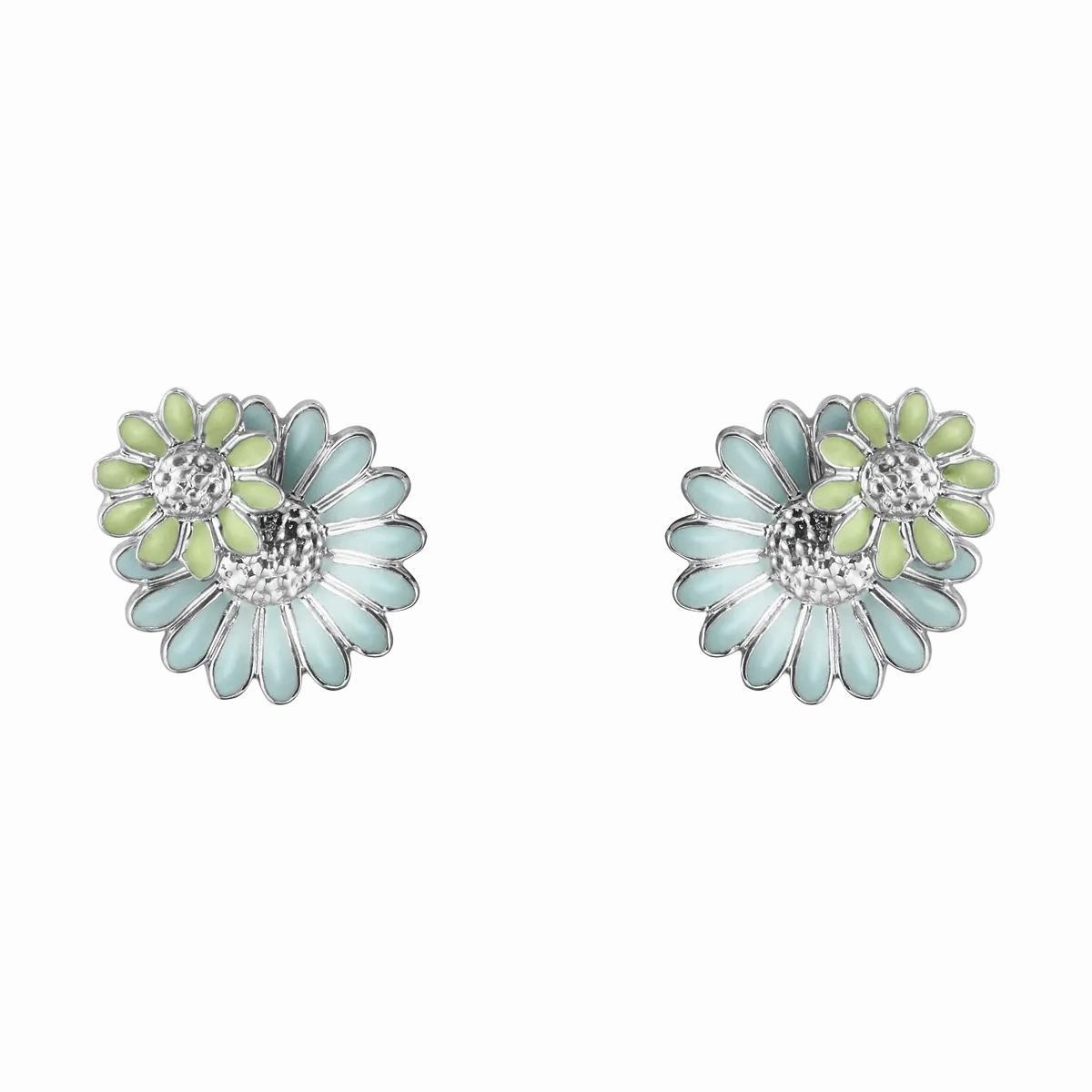 DAISY Layered Earrings Blue &amp; Green
