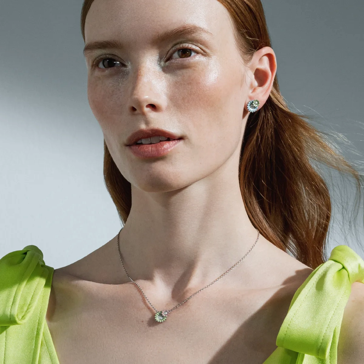 DAISY Layered Earrings Blue &amp; Green