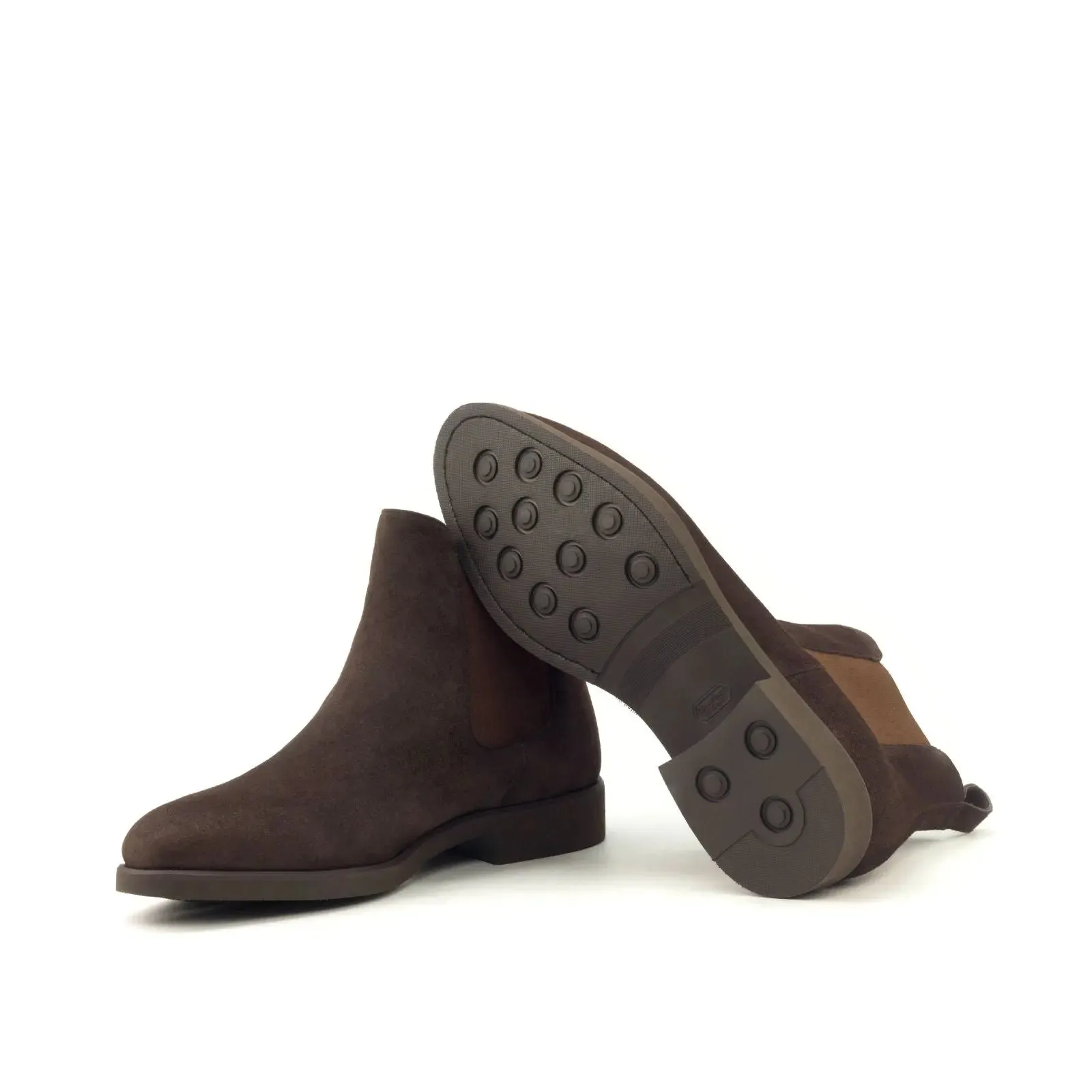 Dapperfam Schuhe DapperFam Monza in Braun Herren Italienisches Wildleder Chelsea Boot