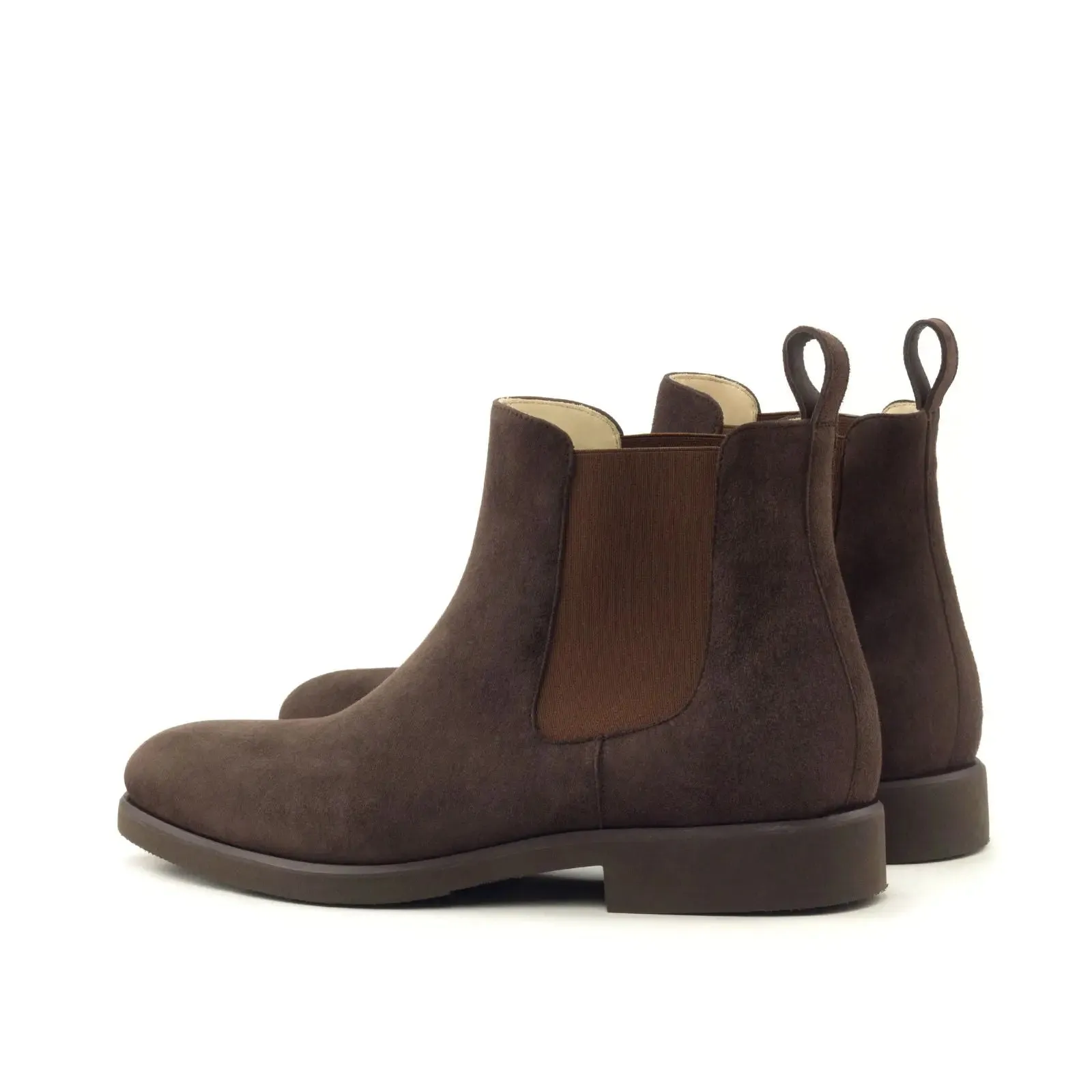 Dapperfam Schuhe DapperFam Monza in Braun Herren Italienisches Wildleder Chelsea Boot