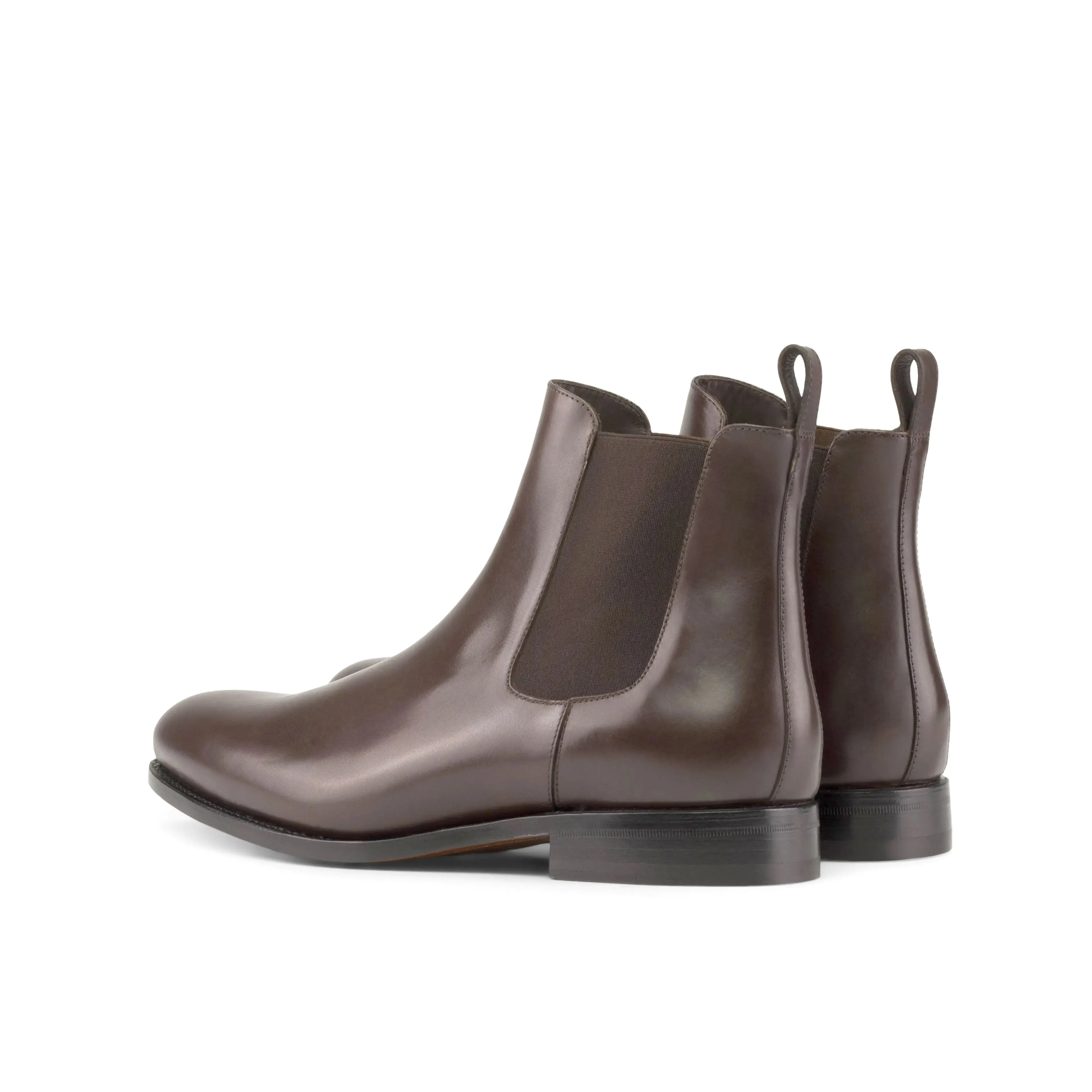 Dapperfam Schuhe DapperFam Monza in Dunkelbraun Herren Italienische Leder Chelsea Stiefel