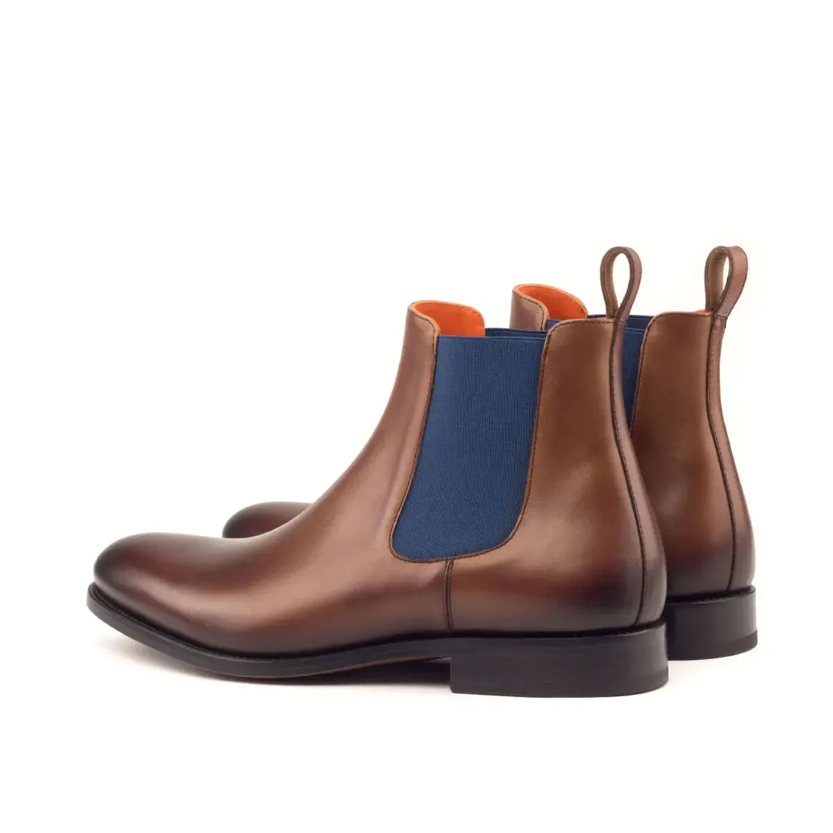 Dapperfam Schuhe DapperFam Monza in Mittelbraun Herren Italienische Leder Chelsea Stiefel