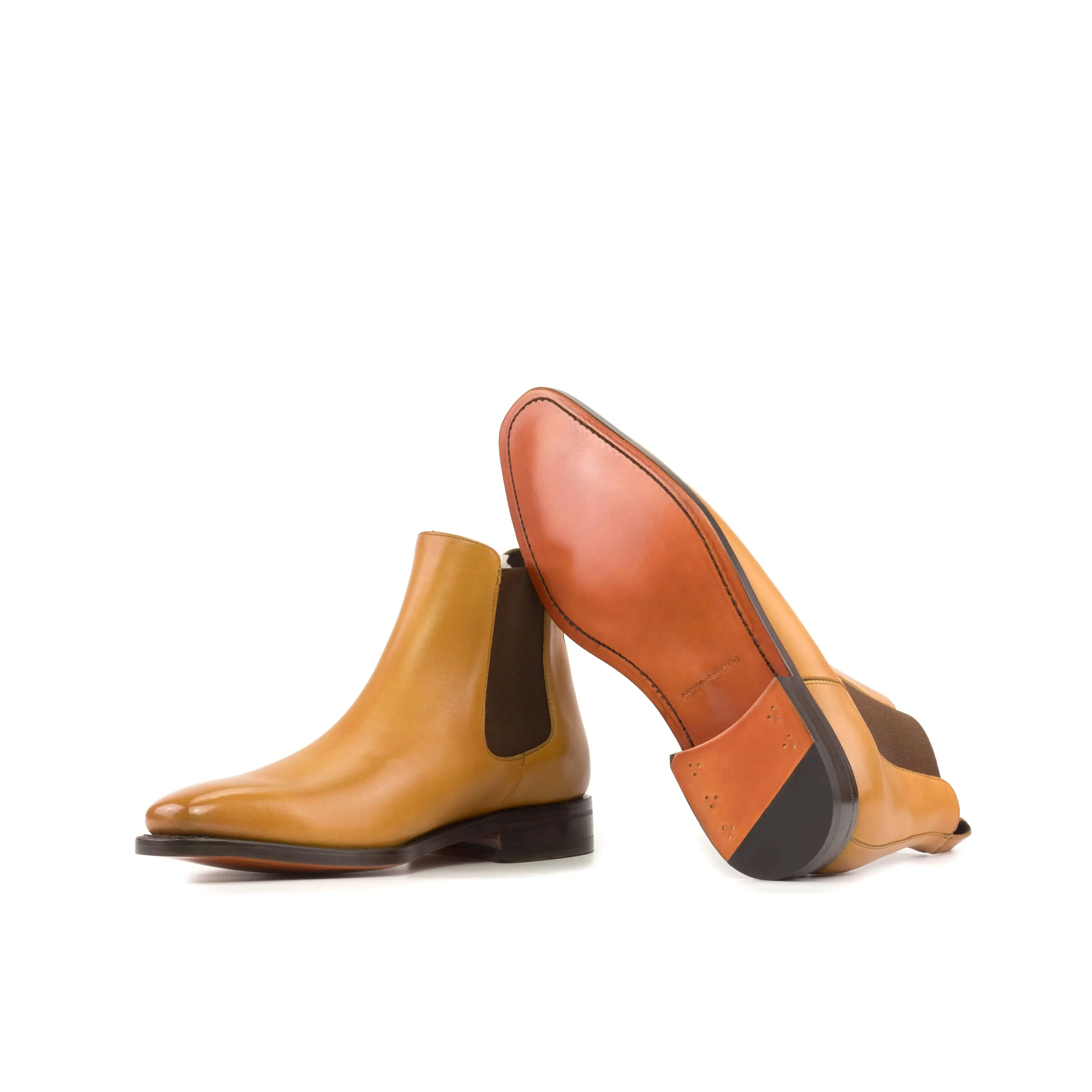 Dapperfam Schuhe DapperFam Monza in Orange Herren Chelsea Stiefel