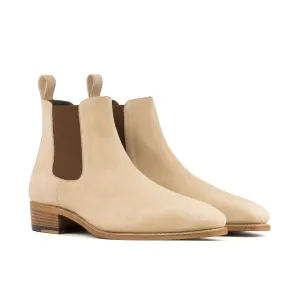 Dapperfam Schuhe DapperFam Monza in Graubraun Herren Italienisches Wildleder Chelsea Boot
