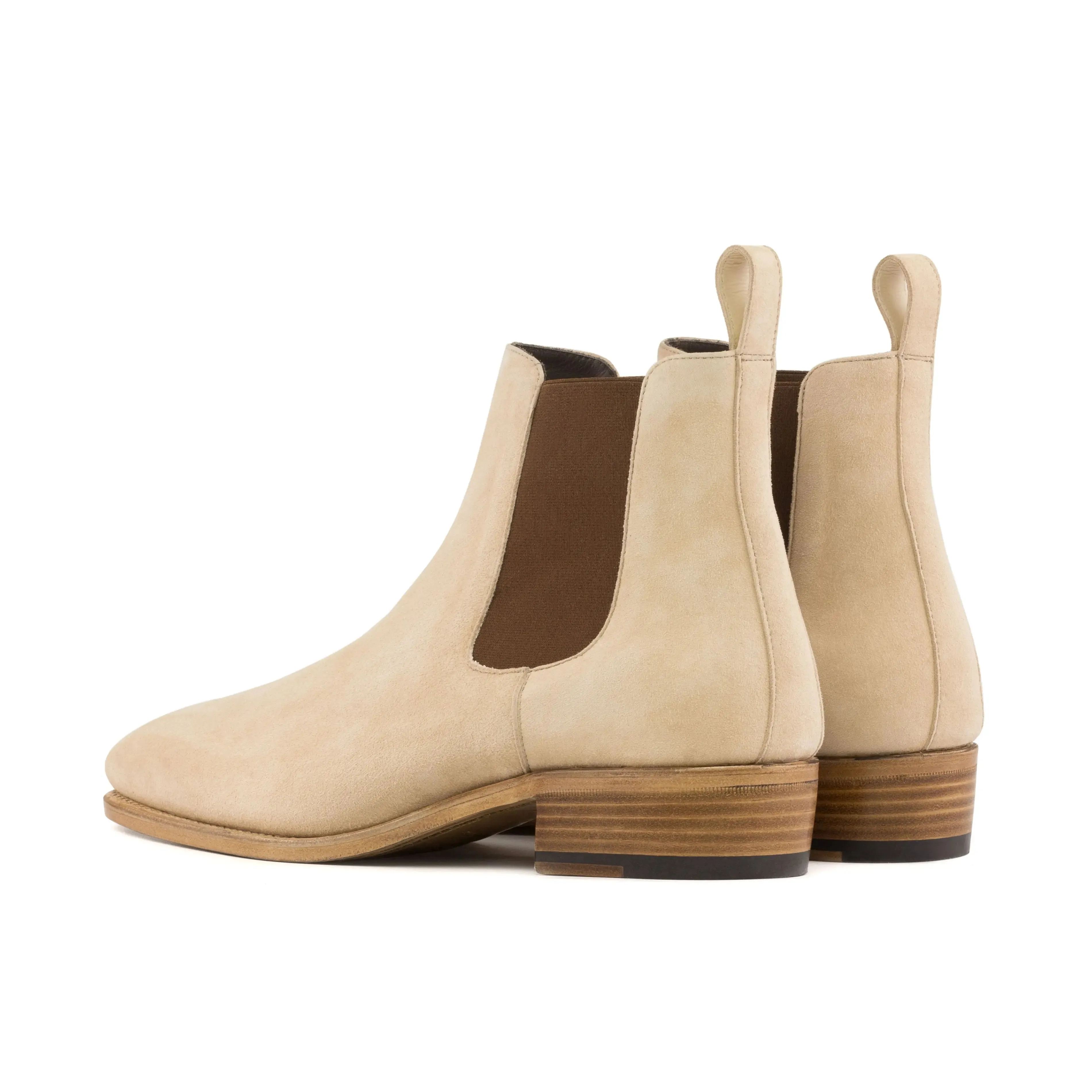 Dapperfam Schuhe DapperFam Monza in Graubraun Herren Italienisches Wildleder Chelsea Boot