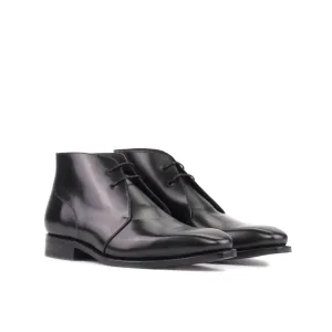 Dapperfam Schuhe DapperFam Vivace in Schwarz Herren Italienisches Leder Chukka