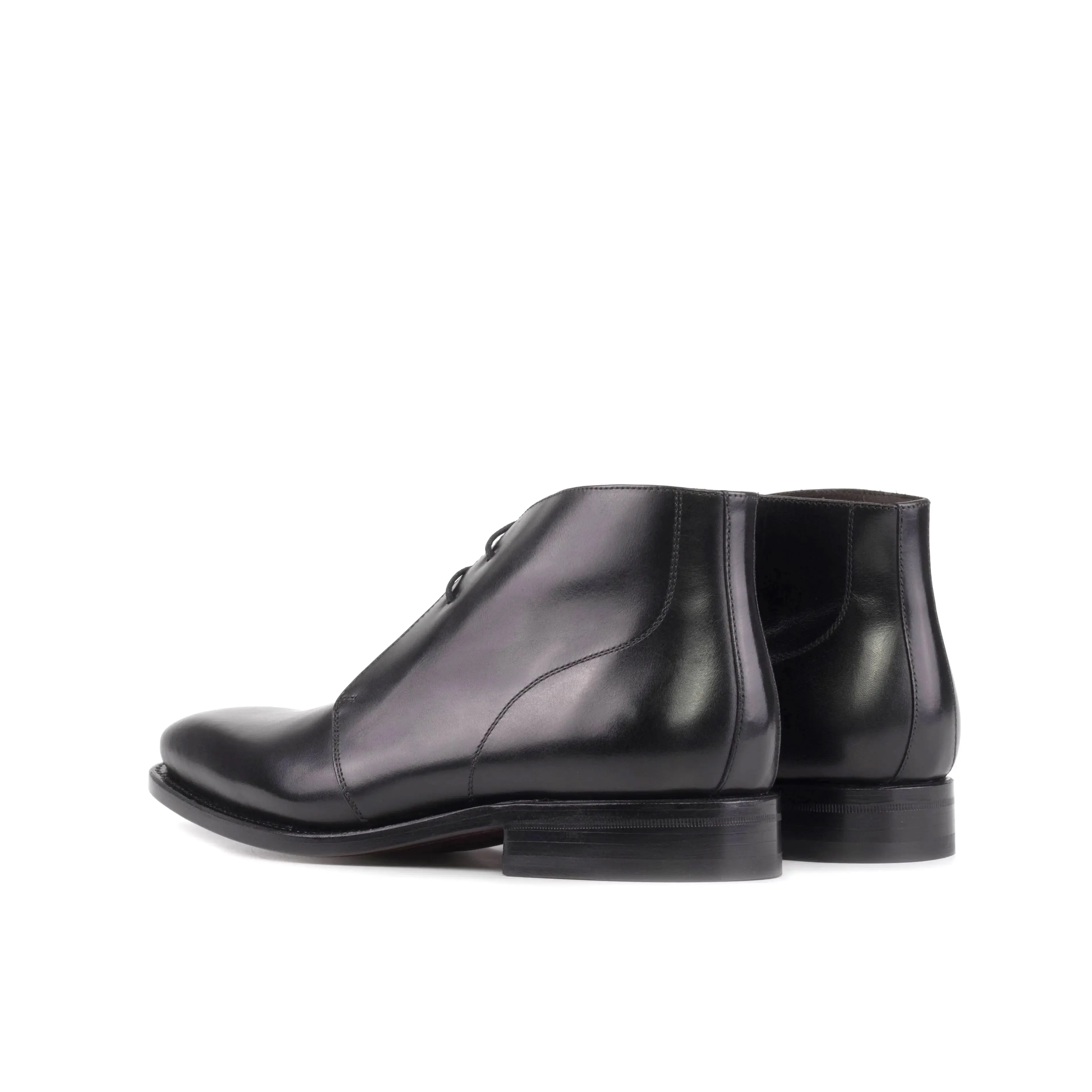 Dapperfam Schuhe DapperFam Vivace in Schwarz Herren Italienisches Leder Chukka