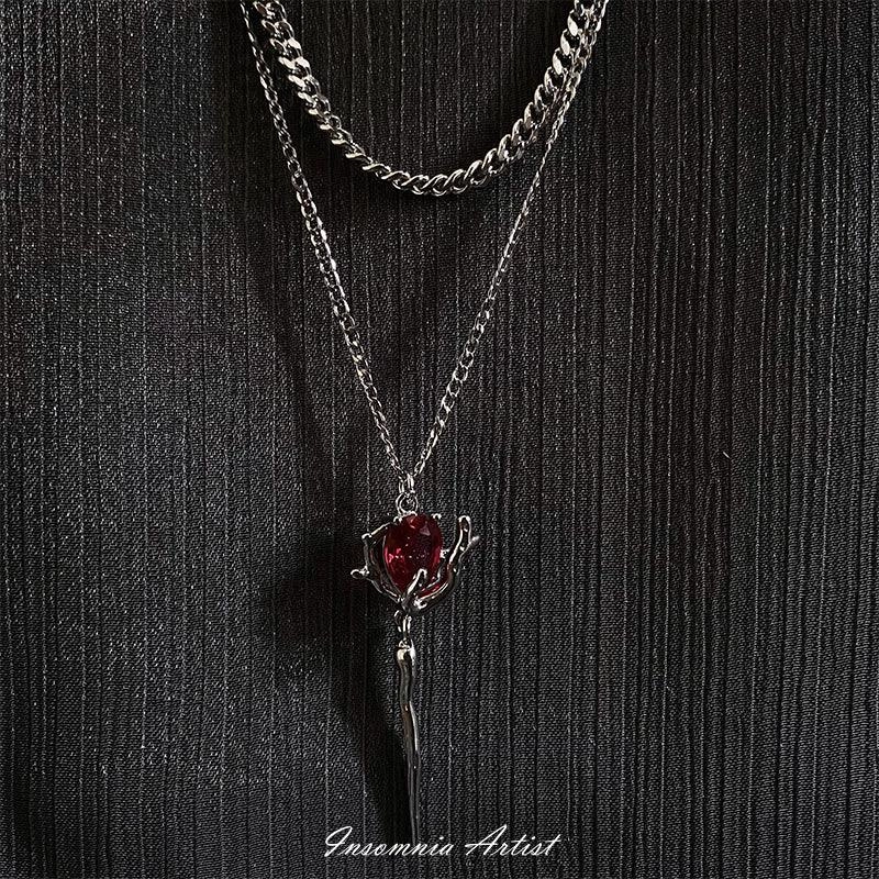 Dark Niche Design Vampire Scepter Necklace