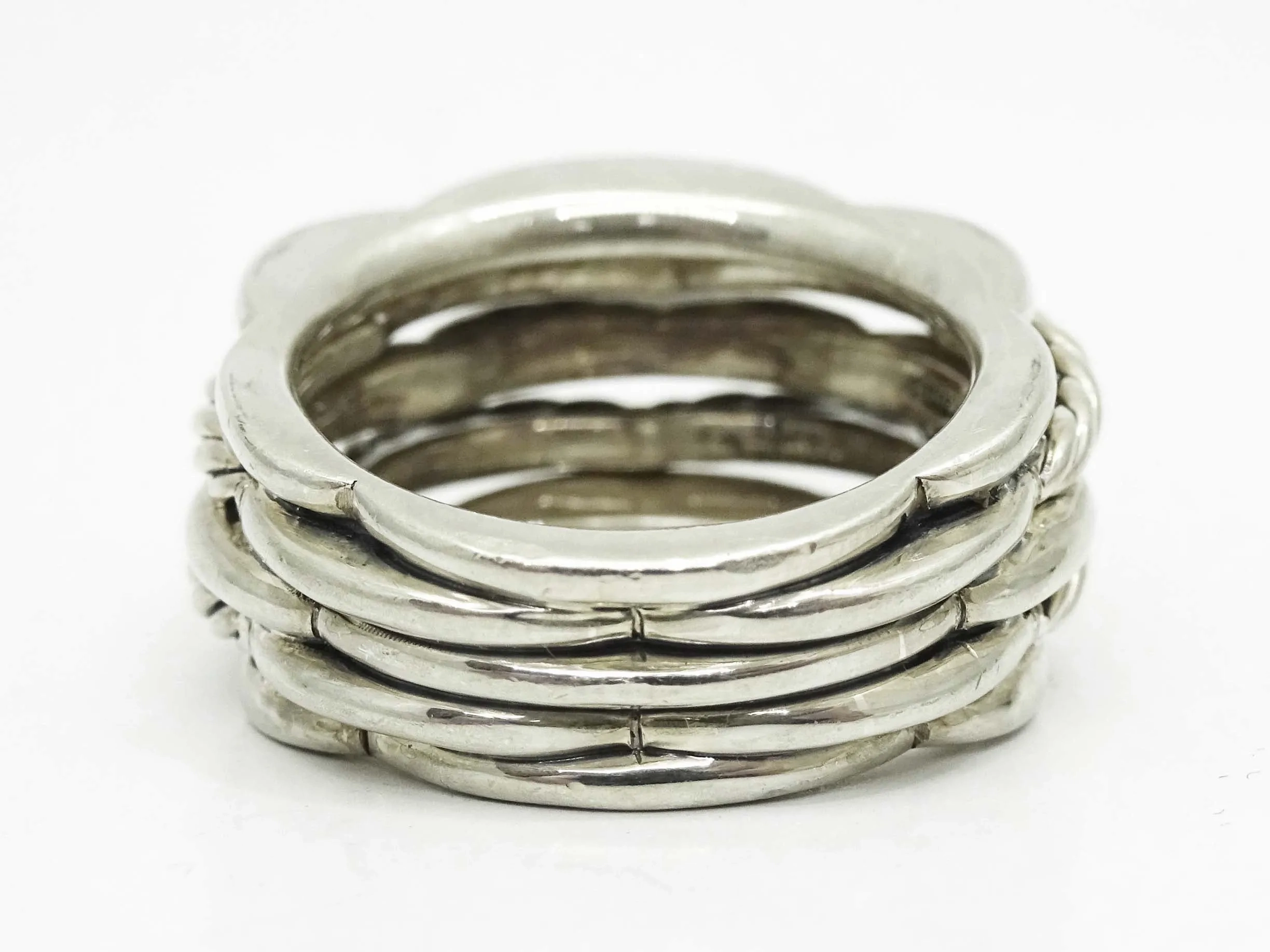 David Yurman Tides Diamond Dome Ring Sterling Silver Size 6.5 with Extras