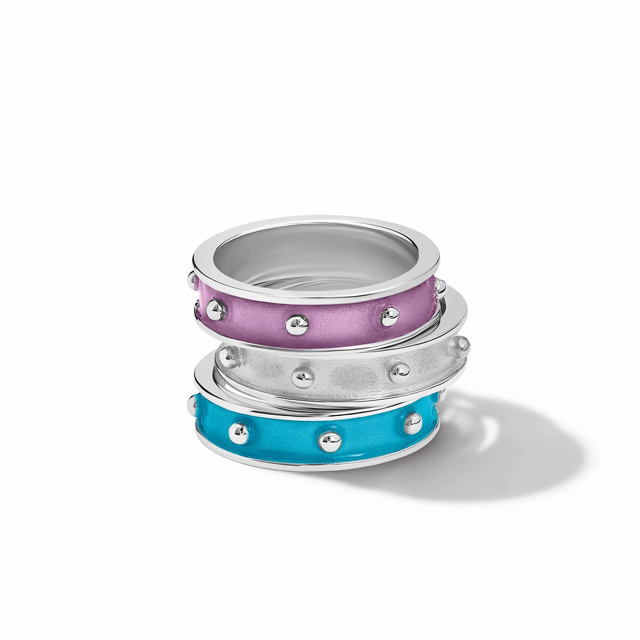 Decimus Ring Silver - Lilac Enamel