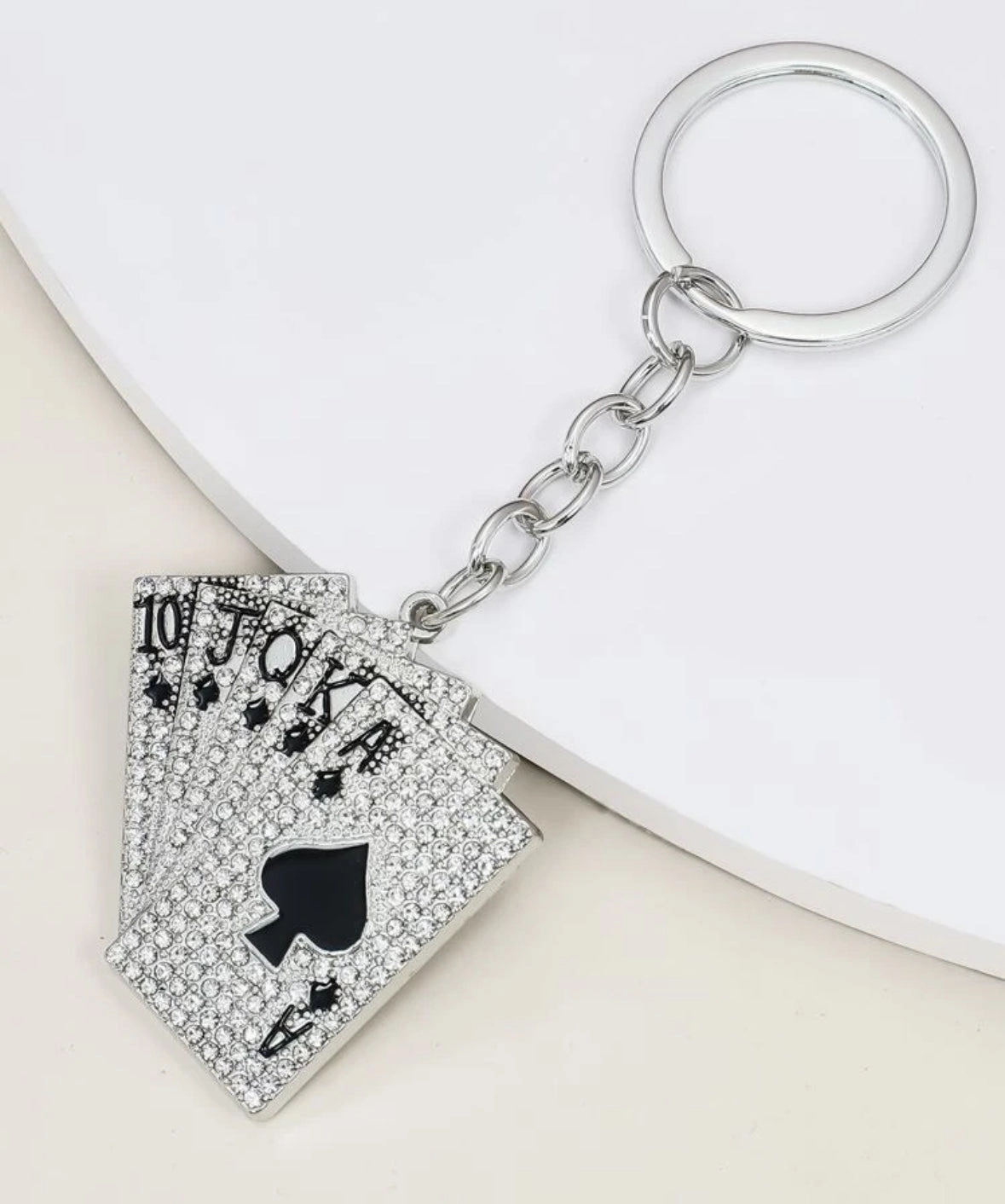 Deck of Cards Keychain texture-rose-gold  