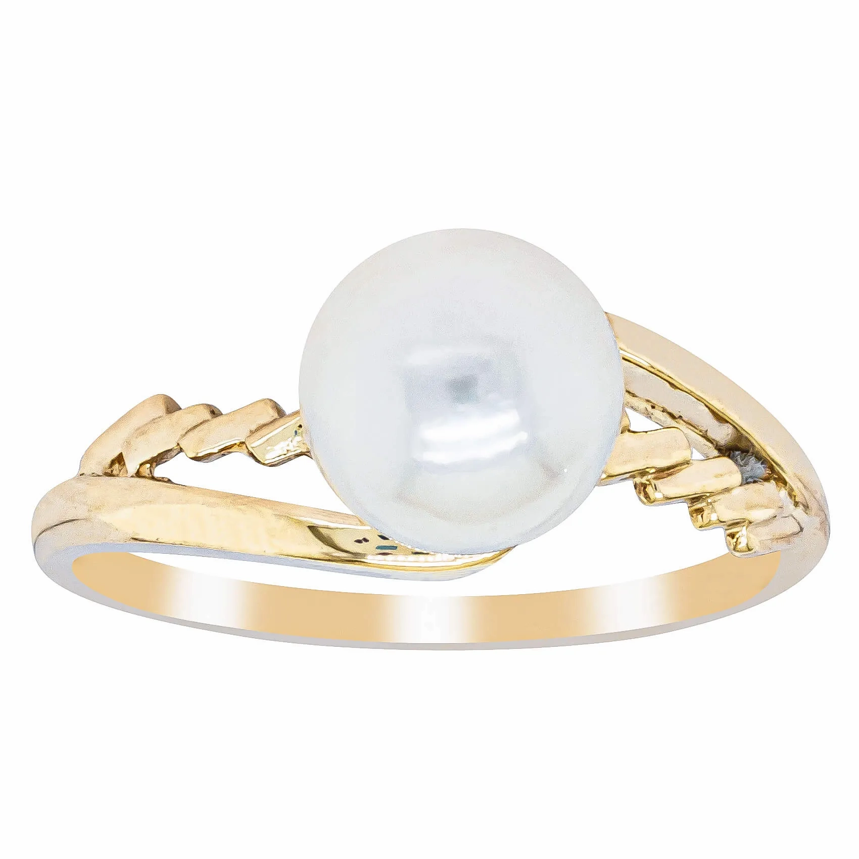 Deja Vu 14ct Yellow Gold Akoya Pearl Ring