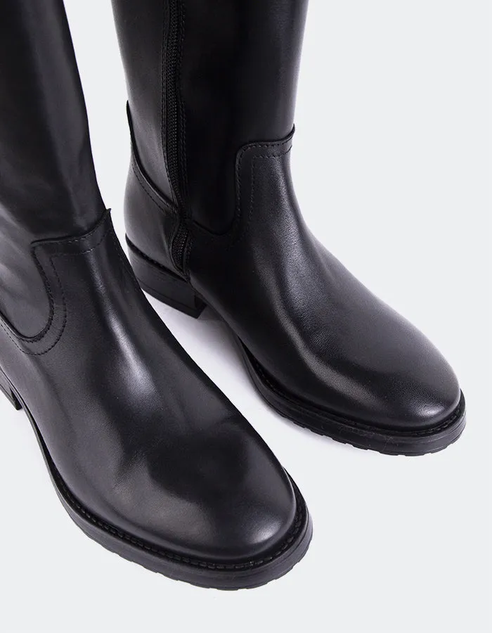 Delorre Leder in Schwarz