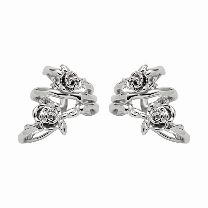 Design Niche Silver Pin Personalized Three-dimensional Earrings