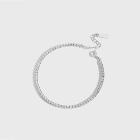 Design Sense Geometric Versatility Sparkling Ring Diamond Bracelet Sterling Silver 