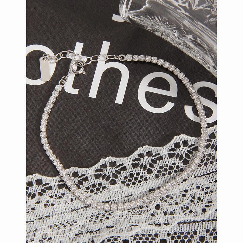 Design Sense Geometric Versatility Sparkling Ring Diamond Bracelet Sterling Silver