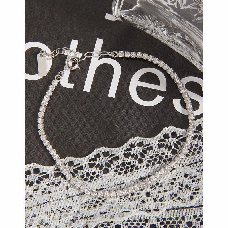 Design Sense Geometric Versatility Sparkling Ring Diamond Bracelet Sterling Silver